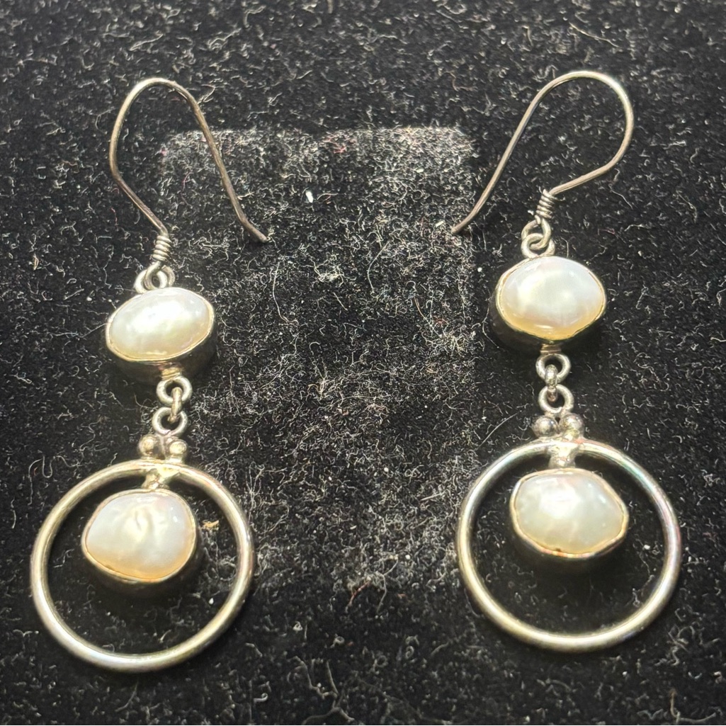925 Fine Jewelry Cultured Pearls Earrings